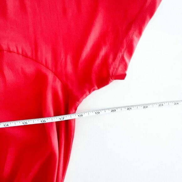 BCBGMAXAZRIA Angelika Jewelred Dress Stretch Waist Short Sleeve Red Women’s M - Picture 7 of 8